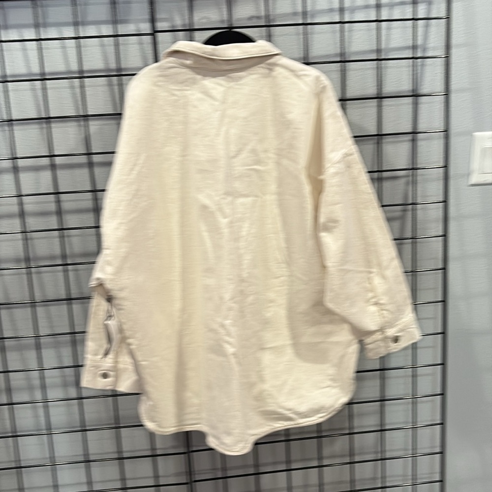 Black Tape Cream Jean Jacket - Picture 6 of 7